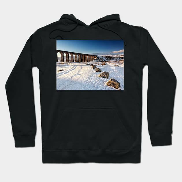 Ribblehead Viaduct - Winter Hoodie by Reg-K-Atkinson